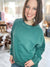 French Terry Pullover in Teal