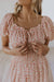 Smocked Waist Mixed Media Dress