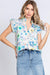 Cassidy Floral Watercolor Blouse