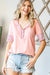 Floral Meadows Contrast Button Up Top