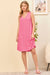 Ribbed V-Neckline Dress in Pink Paradise