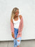 Lola Cardigan in Dusty Pink & Purple
