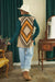 Washed Print Jacket in Emerald Green