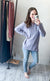 Relaxed Knit Straight Pants in Pale Blue Lavender