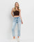 Tummy Control High Rise Straight Jeans in Light Wash by Lovervet