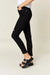 High Rise Control Top Release Hem Skinny in Black