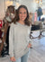 Heather Grey Waffle Knit Sweater