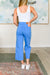 Briar High Rise Control Top Wide Leg Crop Jeans in Sky Blue
