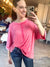 Ribbed Drop Shoulder Boat-Neck Top