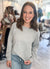 Heather Grey Waffle Knit Sweater