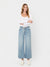 Super High Rise Elastic Crop Wide Denim by Lovervet
