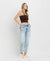 Tummy Control High Rise Straight Jeans in Light Wash by Lovervet