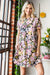 Always Be There Floral Ruffle Mock Neck Dress