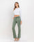 Mid Rise Ankel Bootcut Jean in Olive by Lovervet