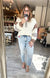 Tummy Control High Rise Straight Jeans in Light Wash by Lovervet