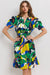 Floral Print Puff Sleeve Ruffle Dress