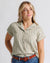 Allie Short Sleeve Striped Button Down Blouse