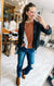 Snap Up & Zipped Hooded Light Weight Jacket in Black