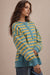 Oversized Striped Half Button Down Casual Knit Top