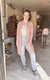 Lola Cardigan in Dusty Pink & Purple
