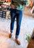 High Rise Cuffed Slim Straight Denim by Lovervet