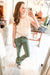 Mid Rise Ankel Bootcut Jean in Olive by Lovervet