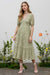 Button Down Lace Dress in Light Sage