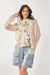 Lace Floral Mix Fabric Long Sleeves