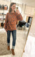 Round Neck Animal Print in Camel & Grey