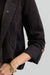 Snap Up & Zipped Hooded Light Weight Jacket in Black