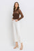High Rise Wide Leg Denim in Optic White by Vervet