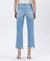 High Rise Distressed Crop Slim Wide Denim