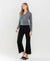 Jet Black High Rise Raw Hem Crop Wide Leg Denim by Lovervet