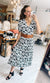 Tara Floral Dress in Black & White