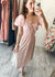 Smocked Waist Mixed Media Dress