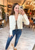 Manhatten Cable Knit Cardigan in Ivory