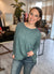 Center Seam Sweater in Ash Jade