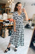 Tara Floral Dress in Black & White