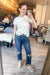 Floral Collage Ivory Blouse