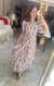 Joyful Floral Print Short Sleeve Maxi Dress w/ Tiered Skirt