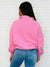 Bonbon Delight Half Zip Pullover in Pink