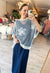 Side Slit Pleated Maxi Dress in Navy