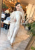 Contrast Mesh Cotton Lace Longline Kimono