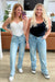 High Waist V front Straight Fit in Light Wash by Judy Blue