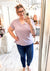 Solid Color V-neck Top in Lilac