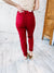 Highwaist Cuffed Jogger in Scarlet by Judy Blue