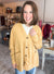 Two-Tone Charm Cardigan in Marigold and Magenta
