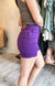 Jenna High Rise Control Top Cuffed Shorts in Purple