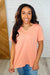 I Don't Have to Choose V-Neck Tee in Apricot Ice