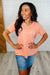 I Don't Have to Choose V-Neck Tee in Apricot Ice